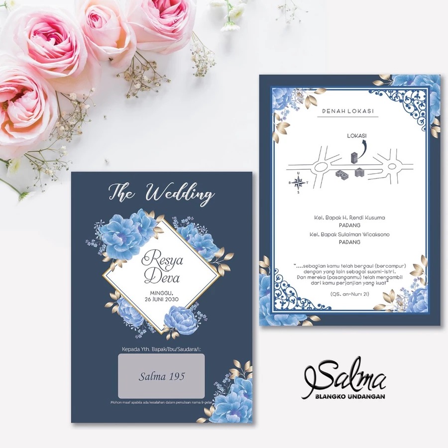 Undangan nikah mrk Salma Simple 195